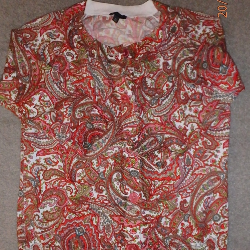 Talbot's paisley cardigan, 3/4 sleeves beautiful colors!